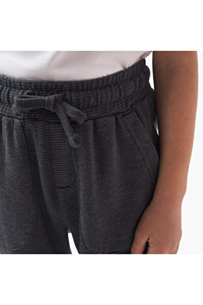Juniors Solid Shorts with Drawstring Closure and Pockets