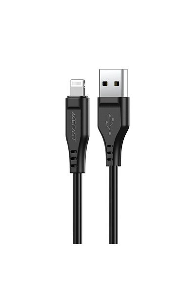 Acefast Cablu de date iPhone MFI USB - Lightning 2.4A 1.2m negru