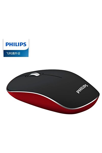 Philips Spk7323Hs-93 Black And Red Kablosuz Sessiz Optik Mouse