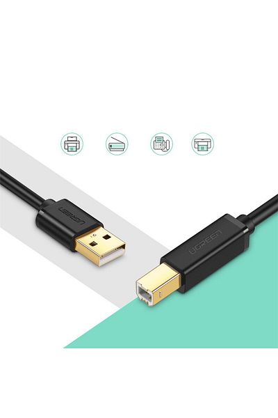 Ugreen Cablu USB pentru imprimantă - USB tip B 3m negru