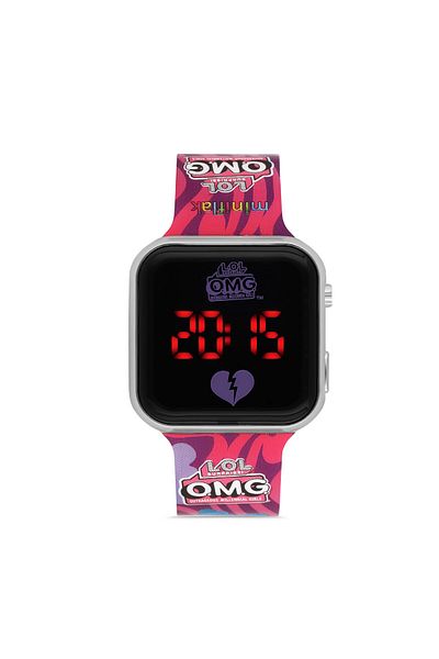 MiniFlak Lol Surprise! Omg Licensed Omg8001 Purple Square Led Children's Watch
