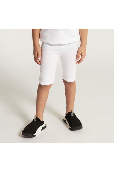 Juniors Solid Cycling Shorts with Elasticised Waistband