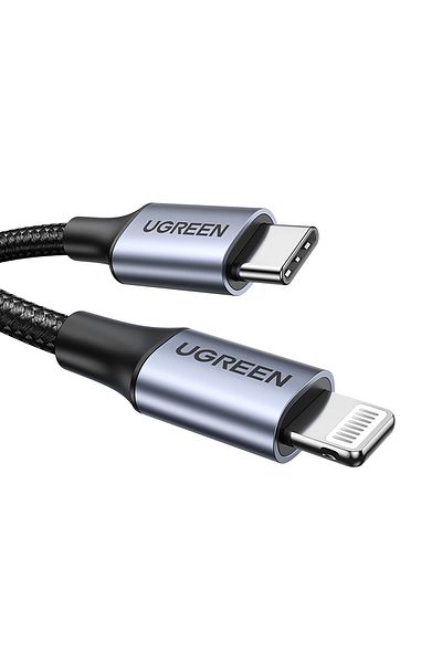 Ugreen Cablu iPhone Lightning - USB-C 2.0 MFi 1m - Gri