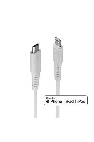 Inna marka Kabel Lindy 1m USB Type C na Lightning, biały, 31316