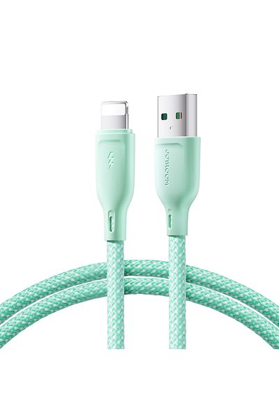 Joyroom Cablu pentru iPhone seria Multi-Color USB-A - Lightning 3A 1m verde