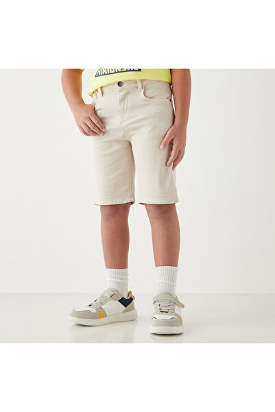Juniors Boys' Denim Shorts with Button Closure