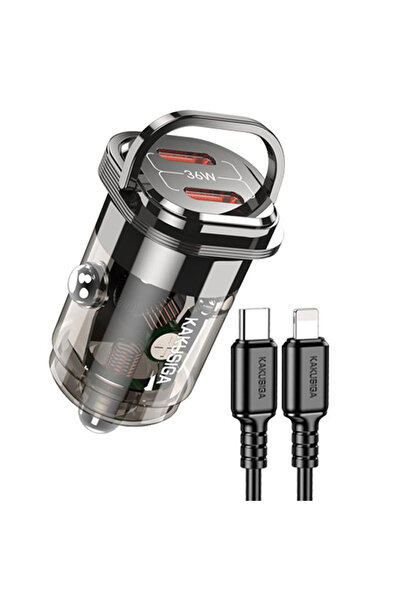 REDz Accessories Set adaptor auto KSC-1195 cu cablu Lightning, încărcare rapi...