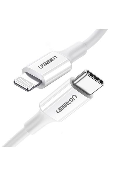 Ugreen Kabel przewód do iPhone MFi USB-C - Lightning 20W 3A 1m biały