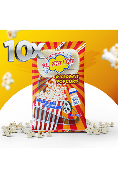 AL-PATLAT ذرة متفجرة في الميكروويف 80 جرام × 10 عبوات - جاهزة في 3 دقائق - من...