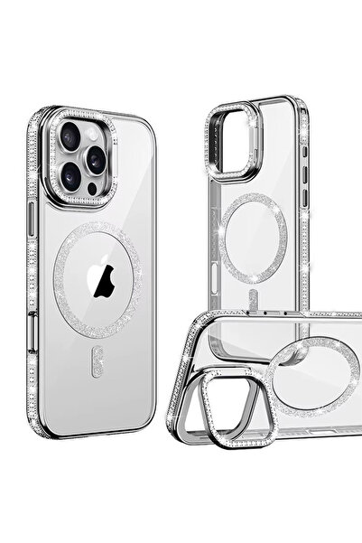 REDz Accessories Husă Crystal MagSafe, suport pentru cameră, iPhone 16 Pro, p...