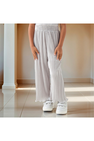 Juniors Textured Top and Wide Leg Pant Set