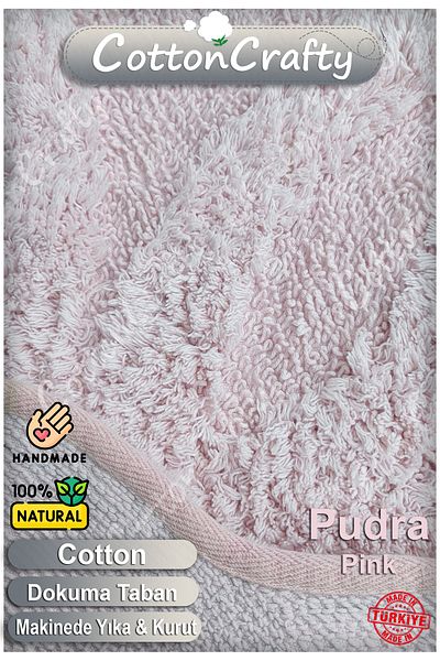 CottonCrafty Cotton Tufting Water Absorbent Bath Mat, Bathroom Carpet Lotus 120 X 120 cm Anthracite