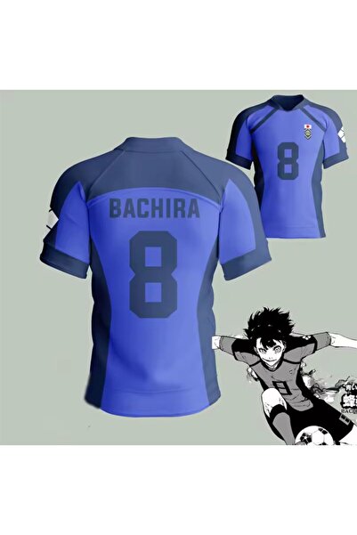 Minga London Blue Lock Mavi BACHİRA 8 Forma Unisex Tshirt -Ghostella