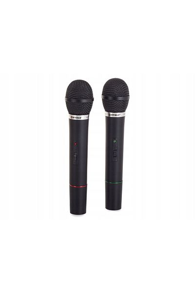 Welora Kit karaoke cu 2 microfoane și stație de microfon incluse, Negru - 550 x 150 mm