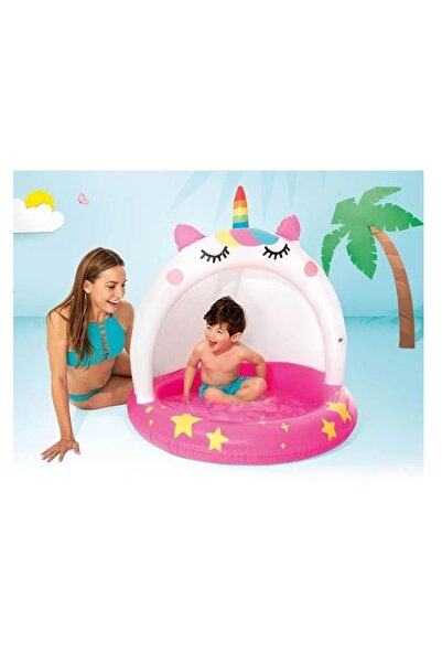 Welora Indoor Swimming Pool Unicorn for Children, water capacity 45 L, dimensions Ø102x102cm, white-pink