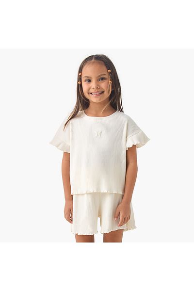 Juniors Ribbed T-shirt and Shorts Set