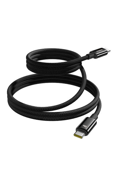Baseus Kabel przewód Tungsten Gold z organizerem magnetycznym USB-C 100W 1m - czarny