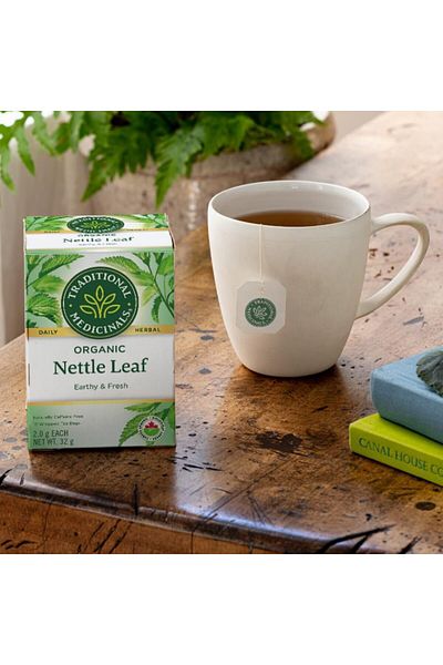 TRADITIONAL MEDICINALS شاي أوراق نبات القراص العضوية 16 كيس