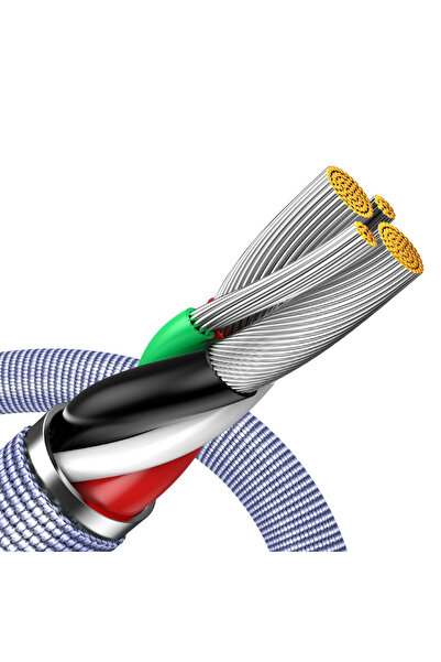 Baseus Kabel przewód do szybkiego ładowania i transferu danych USB Iphone Lightning 2.4A 1.2m fioletowy