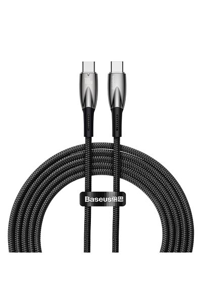 Baseus Kabel przewód do szybkiego ładowania Glimmer Series USB-C 480Mb/s PD 100W 2m czarny