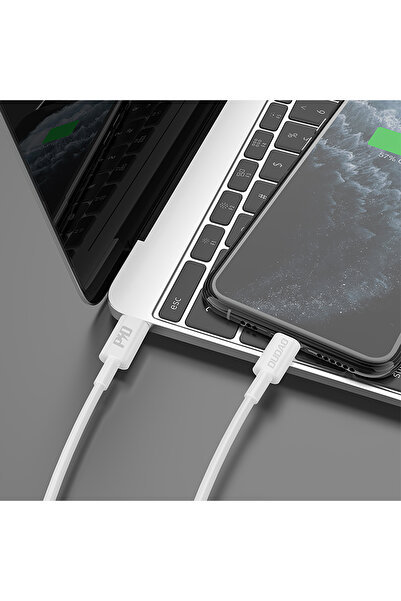 DUDAO Kabel przewód L6X USB-C - iPhone Lightning PD 20W 1m - biały