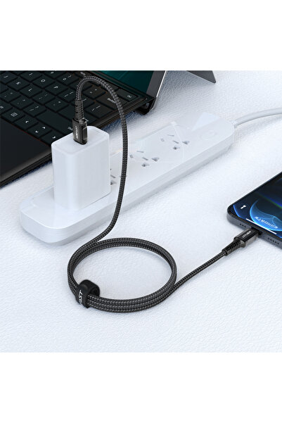 Acefast Kabel przewód MFI do iPhone USB-C - Lightning 30W 3A 1.2m czarny