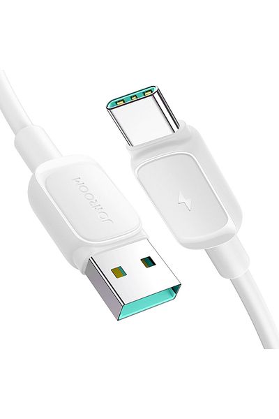 Joyroom Cablu USB-A - USB-C 3A 1,2 m seria multicoloră A14 - Alb