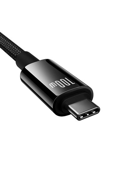 Baseus Kabel przewód Tungsten Gold USB-C 100W 4K 20Gb/s 60Hz 1.5m - czarny