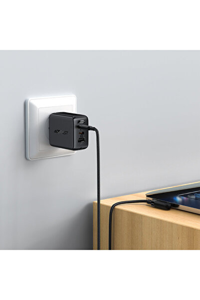 Acefast Cablu USB-C împletit în unghi, 100W, 20V, 5A, 2m, negru