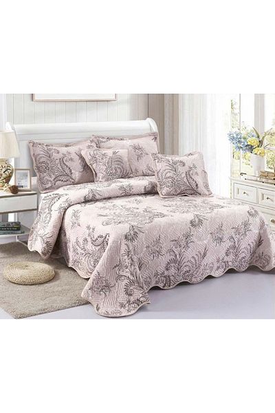 CHIRASO Set Cuvertură Bumbac Finet, Cuvertură 230x250cm, 2 Fețe Pernă 60x80cm, 2 Fețe Pernă 55x55cm