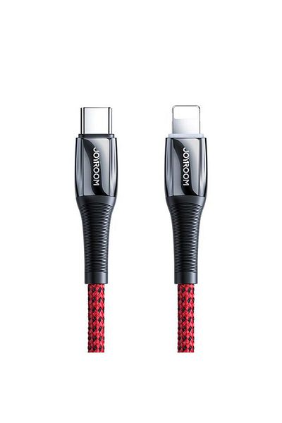 Joyroom Cablu pentru iPhone USB-C - Lightning Power Delivery 20W 2.4A 1.2m roșu