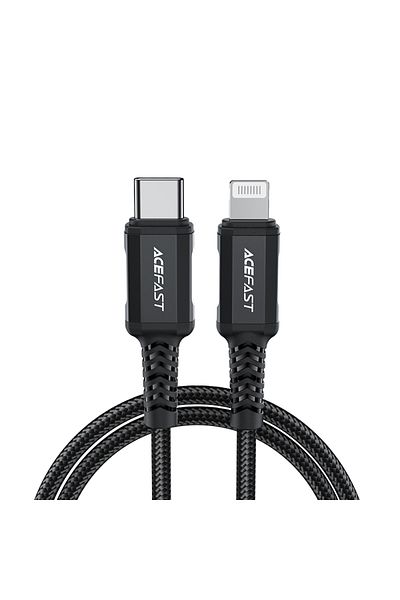 Acefast Cablu MFI pentru iPhone USB-C - Lightning 30W 3A 1.8m Negru