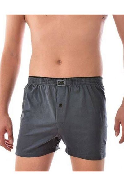 By Tutku Men's Combed Cotton Towel Boxer - Size 2XL - Smoked