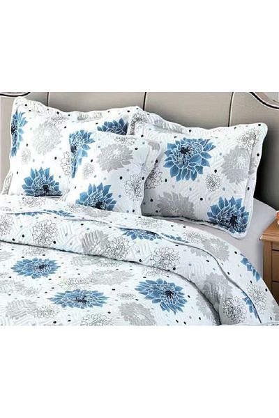 CHIRASO Fine Cotton Duvet Cover Set, Duvet Cover 230x250cm, 2 Pillowcases 60x80cm, 2 Pillowcases 55x55cm
