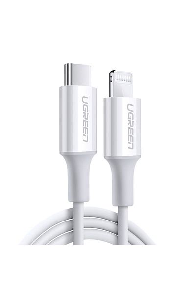 Ugreen Kabel przewód MFi USB-C - iPhone Lightning 20W 3A 0.25m - biały