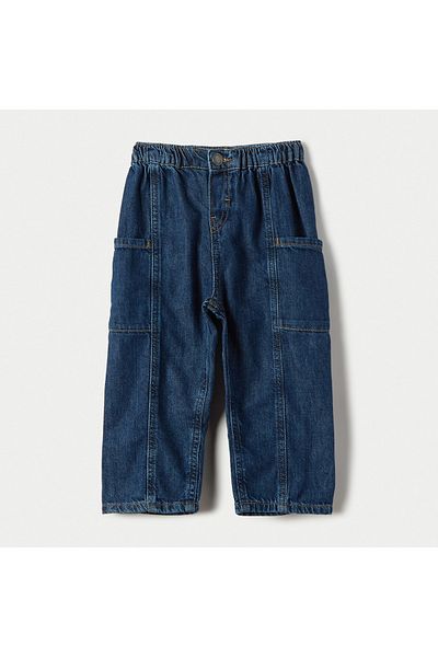 Juniors Boy's Regular Fit Jeans with Button Closure and Pockets