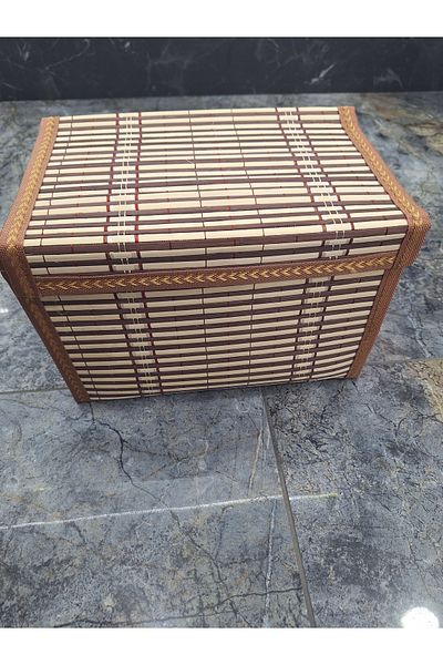 EMPA A V M 20x30x19 cm πτυσσόμενο ψάθινο καλάθι για πατάτες κρεμμυδιών