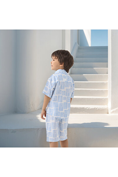 Juniors Printed Shirt and Shorts Set