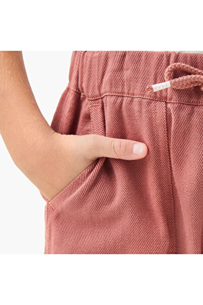 ELIGO Solid Shorts with Drawstring Closure and Pockets