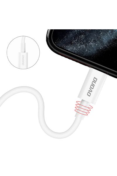 DUDAO Kabel przewód L6X USB-C - iPhone Lightning PD 20W 1m - biały