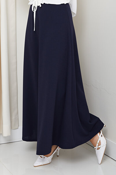 FERHEL Scuba Waist Elastic Rhat Cut Flared Hijab φούστα