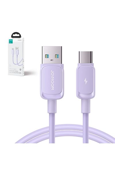 Joyroom Kabel przewód USB-A - USB-C 3A 1.2m fioletowy