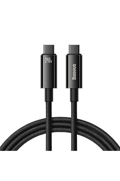 Baseus Kabel przewód Tungsten Gold USB-C 480Mb/s 240W 2m czarny