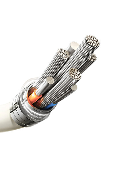 Joyroom Cablu USB-A la iPhone Lightning cu vârf fluorescent 1,2 m - Bej