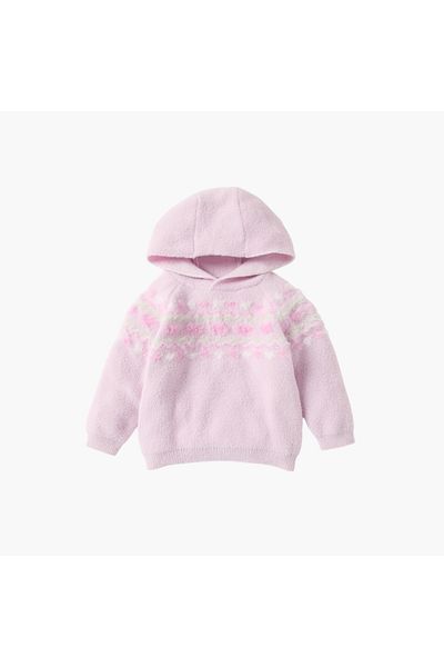 Juniors Textured Long Sleeves Hooded Sweatshirt and Joggers Set