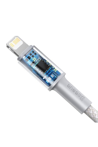 Baseus Kabel przewód do iPhone USB-C - Lightning szybkie ładowanie 20W 2m - biały