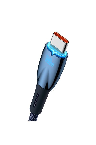 Baseus Kabel przewód do szybkiego ładowania Glimmer USB-A - USB-C 1m - niebieski