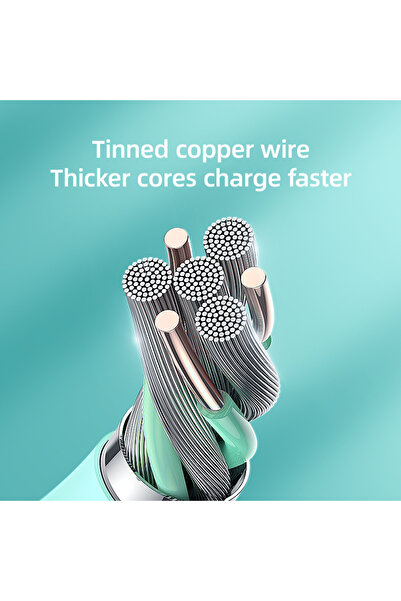 Joyroom Kabel przewód USB-A - microUSB 3A wskaźnik ładowania 2m zielony