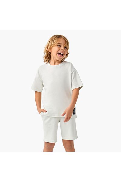 Juniors Solid T-shirt and Shorts Set