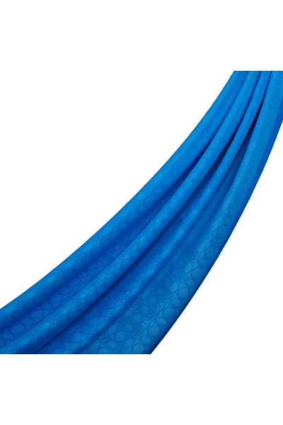 ipekevi Four Seasons Tropical Blue Monogram Shawl